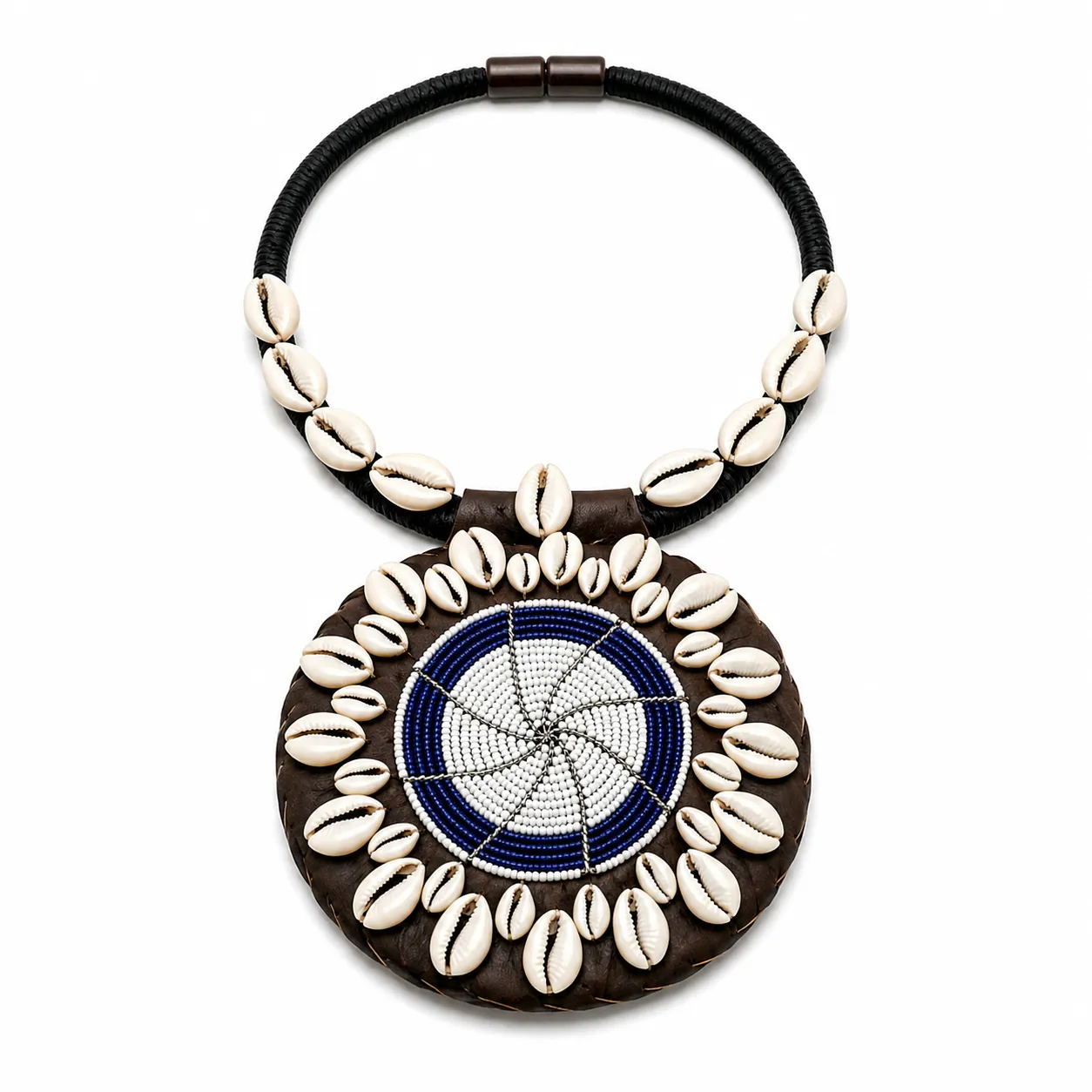 Cowrie Medallion Necklace